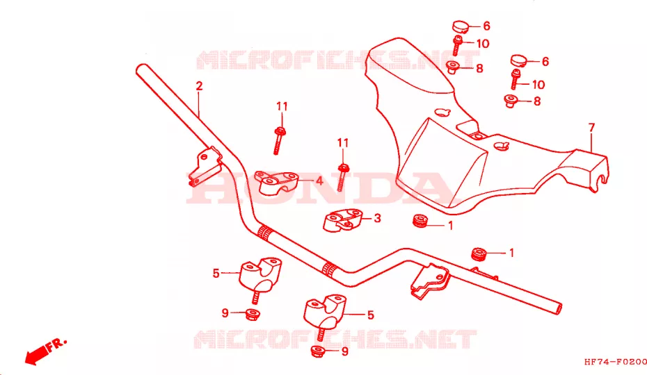 HENDEL PIJP Honda ATV 90 FOURTRAX 1994  TRX90R