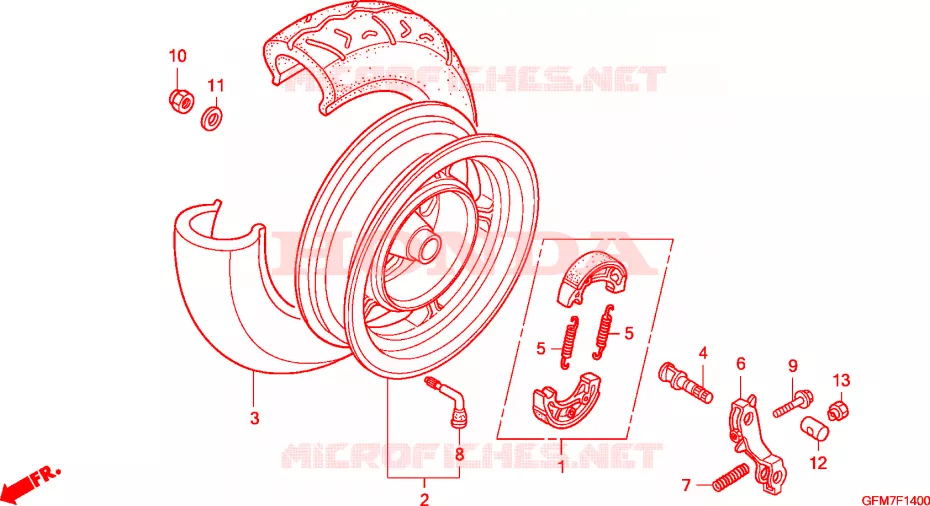 ACHTER WIEL Honda SCOOTER 110 LEAD 2010  NHX110WHA