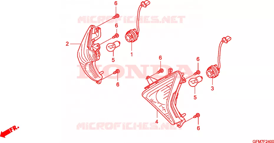 VOOR KNIPPERLICHT Honda SCOOTER 110 LEAD 2012  NHX110WHA