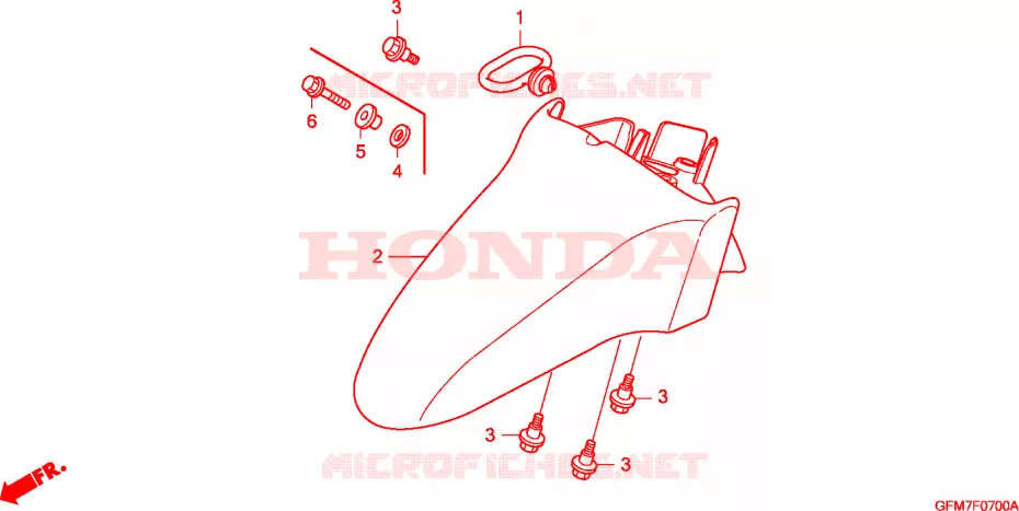 VOOR STROOMLIJNKAP Honda SCOOTER 110 LEAD 2010  NHX110WHA