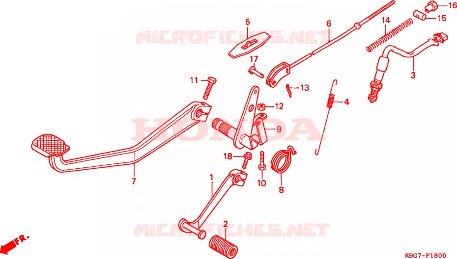 PEDAAL Honda MOTO 250 CB 2005  CB250P5