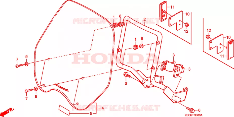 WINDBESCHERMING Honda MOTO 250 CB 2006  CB250P6