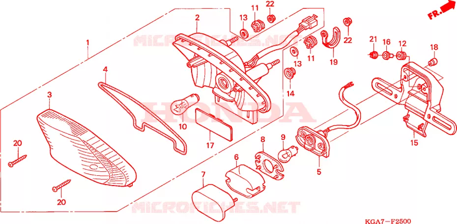 ACHTERLICHT Honda MOTO 125 CG 2009  CG125ES7