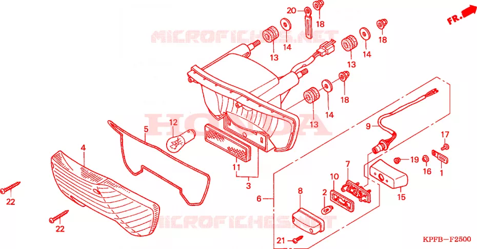 ACHTERLICHT Honda MOTO 250 CBF 2004  CBF2504