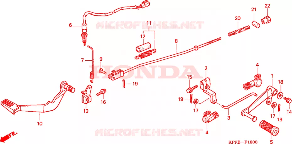 PEDAAL Honda MOTO 250 CBF 2004  CBF2504