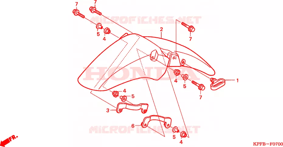 VOOR STROOMLIJNKAP Honda MOTO 250 CBF 2004  CBF2504