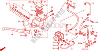 VOORREM HOOFDCILINDER(FES125A)(FES150A) voor Honda S WING 125 FES ABS SPECIAL 2009