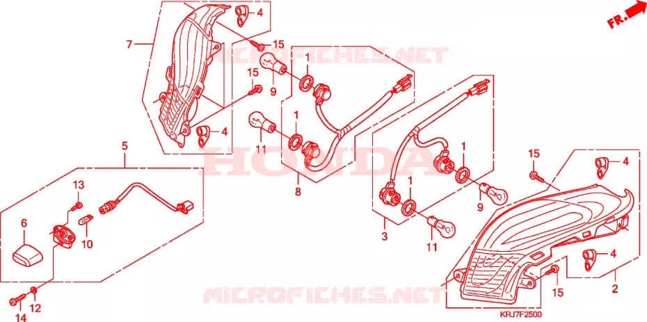ACHTER COMBINATIE LICHT Honda SCOOTER 150 S-WING 2009  FES1509