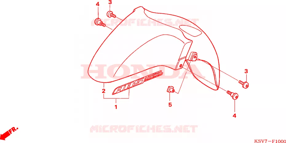 VOOR STROOMLIJNKAP Honda SCOOTER 250 FORZA 2008  NSS250EX7