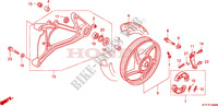 ACHTER WIEL/ZWAAI ARM voor Honda SH 125 INJECTION TOP BOX 2006