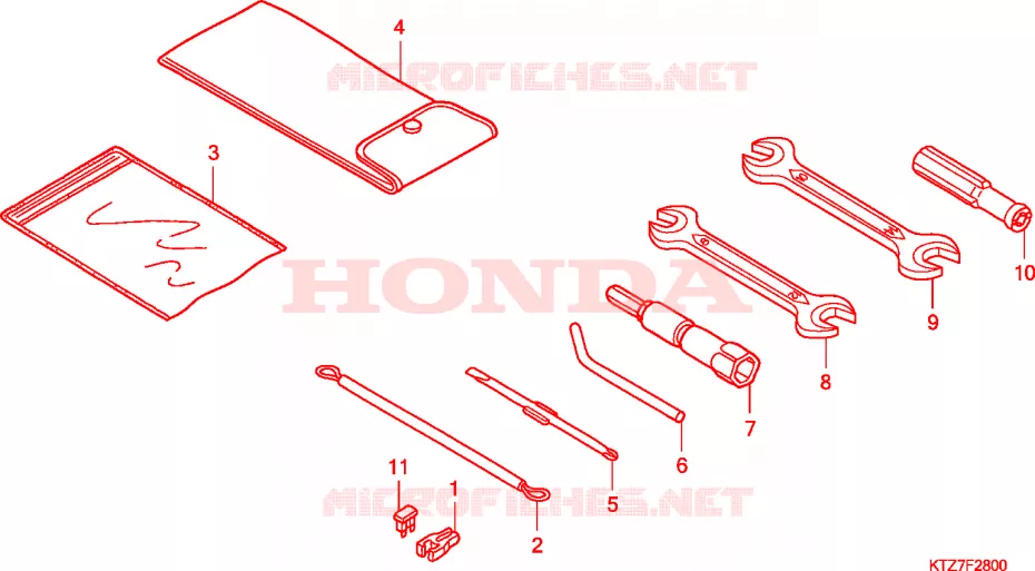 GEREEDSCHAP Honda SCOOTER 125 PES 2008  PES1508