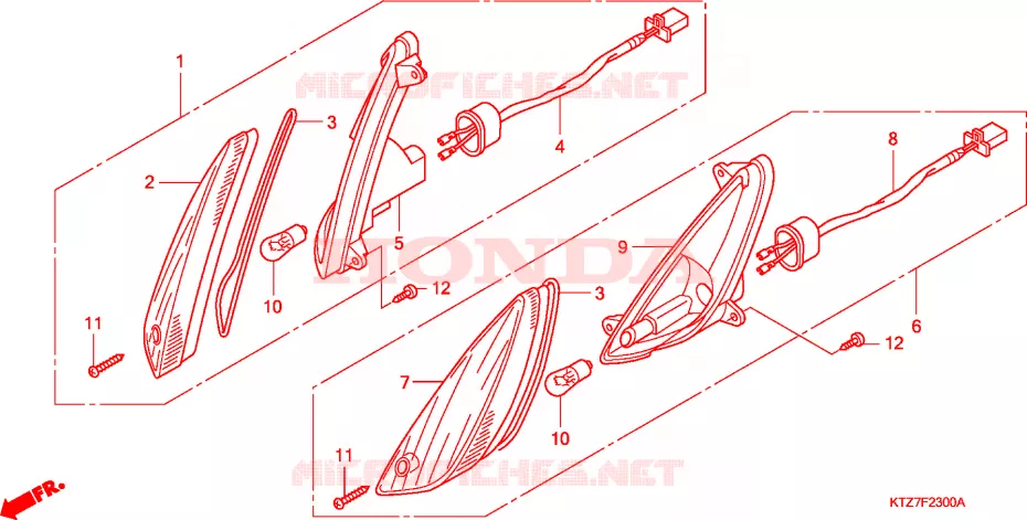 KNIPPERLICHT Honda SCOOTER 125 PES 2008  PES125R8