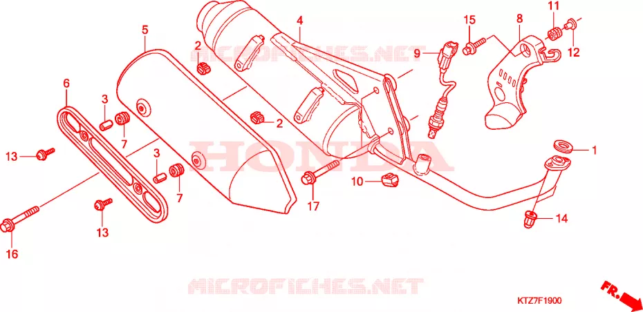 UITLAATDEMPER Honda SCOOTER 125 PES 2007  PES1507