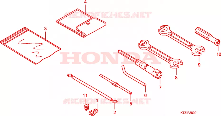 GEREEDSCHAP Honda SCOOTER 125 PES 2009  PES150R9