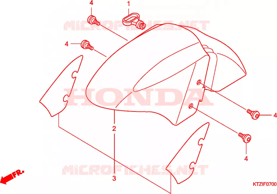 VOOR STROOMLIJNKAP Honda SCOOTER 125 PES 2012  PES125A