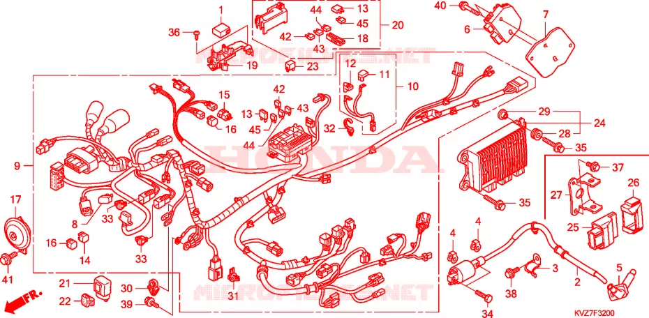 BEDRADINGSBUNDEL Honda SCOOTER 250 REFLEX 2008  NSS250S8