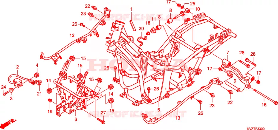 FRAME CHASSIS Honda SCOOTER 250 REFLEX 2008  NSS250S8