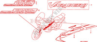 MERK/STREEP voor Honda XL 1000 VARADERO ABS YELLOW 2008 2009