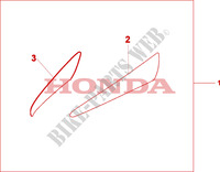 SIDE FAIRING ACCENT voor Honda XL 1000 VARADERO ABS 2008