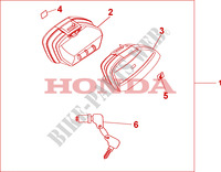 SMAL PANNIER SET voor Honda XL 1000 VARADERO ABS 2008