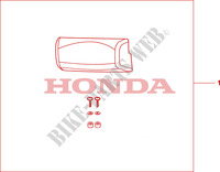 TOP BOX PILLION PAD (LOW) voor Honda XL 1000 VARADERO ABS 2008