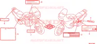 WAARSCHUWINGSLABEL(2) voor Honda XL 1000 VARADERO ABS 2011