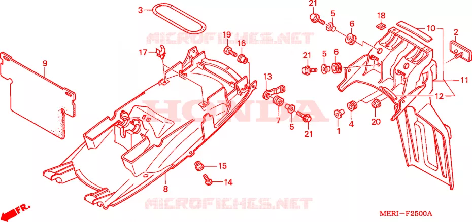 ACHTER STROOMLIJNKAP Honda MOTO 600 CBF 2004  CBF600NA4