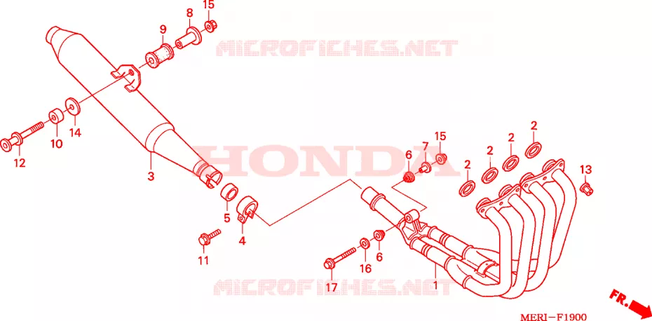 UITLAATDEMPER Honda MOTO 600 CBF 2004  CBF600SA4