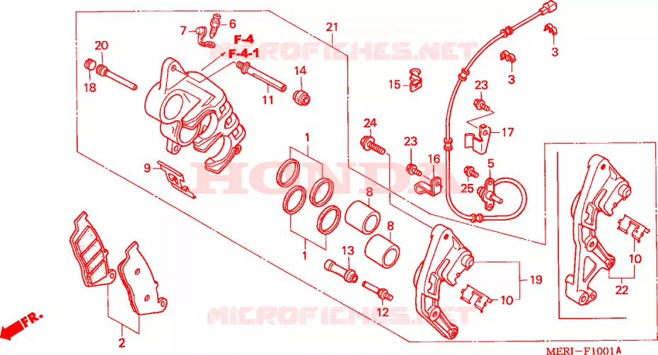 VOOR REMKLAUW(R.) Honda MOTO 600 CBF 2006  CBF600S5