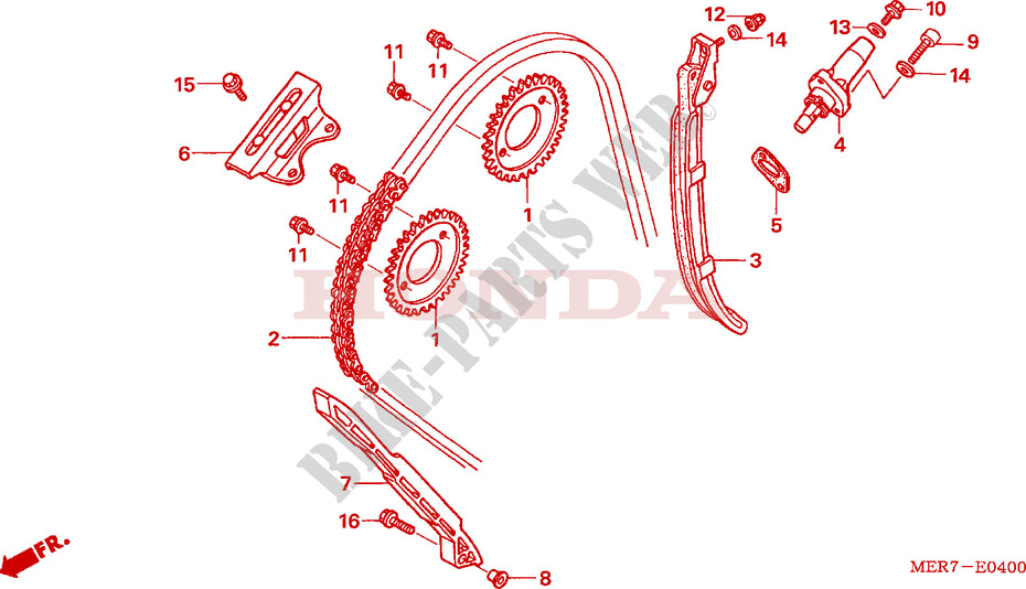 NOK KETTING/SPANNER (CBF600S6/SA6/N6/NA6) voor Honda CBF 600 NAKED ABS BI TONS 2007