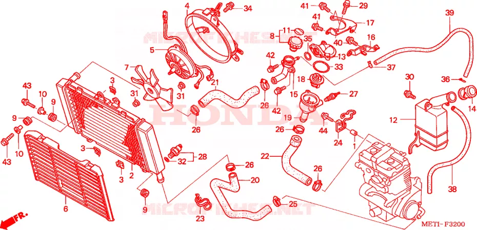 RADIATOR Honda MOTO 500 CBF 2007  CBF5006