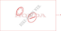 CRANKCASE COVER SET PEARL AMBER YELLOW voor Honda CBF 1000 T ABS 2008