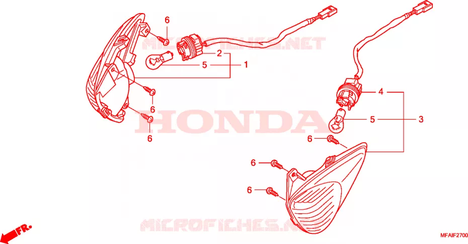 KNIPPERLICHT Honda MOTO 1000 CBF 2009  CBF10008
