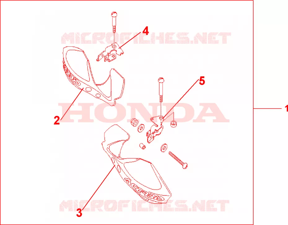  HANDKAP Honda MOTO 650 FMX 2006  FMX6505_F