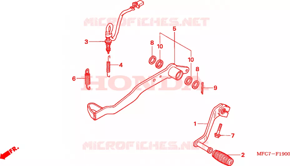 PEDAAL Honda MOTO 650 FMX 2006  FMX6505_F