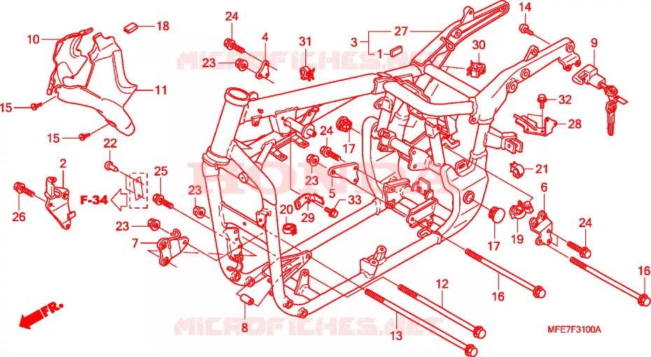 FRAME CHASSIS Honda MOTO 750 SHADOW 2009  VT750C2F9