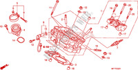 ACHTER CILINDER HOOFD voor Honda TRANSALP 700 ABS BLANCHE 2009