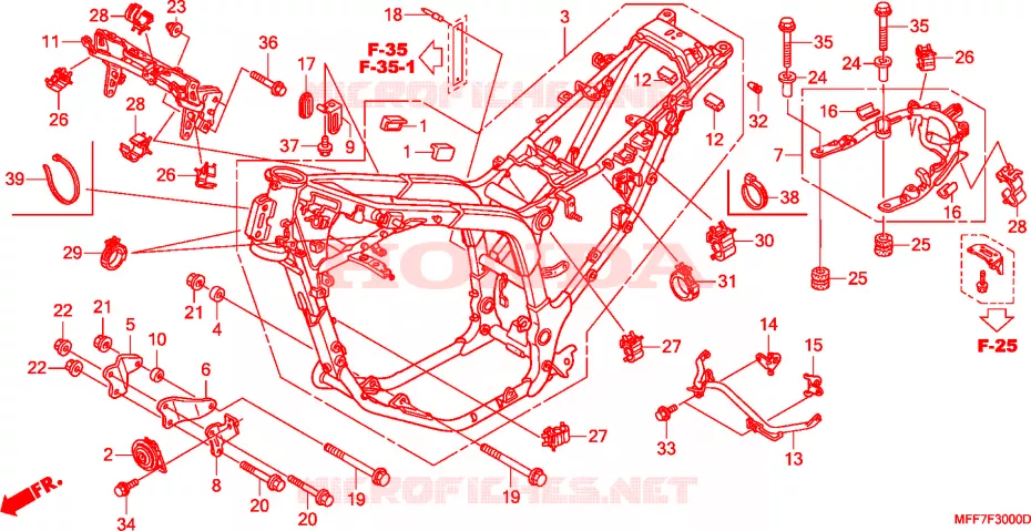 FRAME CHASSIS Honda MOTO 700 TRANSALP 2008  XL700VA8