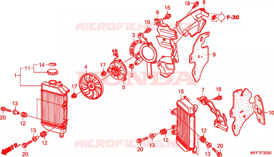 RADIATOR Honda MOTO 700 TRANSALP 2008  XL700VA8