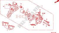 ACHTER REMKLAUW  voor Honda CB 600 F HORNET BLANC 2009