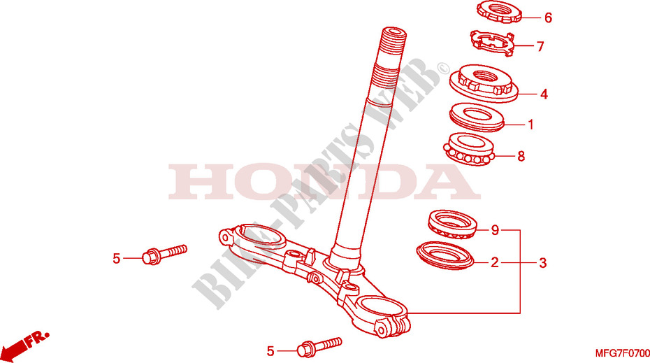 STURING STANG voor Honda CB 600 F HORNET ABS 34HP 2007