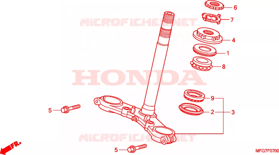 STURING STANG Honda MOTO 600 HORNET 2008  CB600FA7