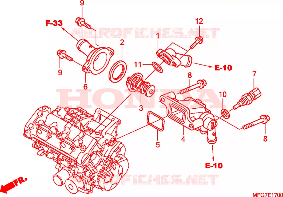 THERMOSTAAT Honda MOTO 600 HORNET 2009  CB600FA39