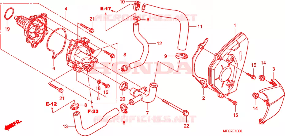 WATERPOMP Honda MOTO 600 HORNET 2008  CB600FA7