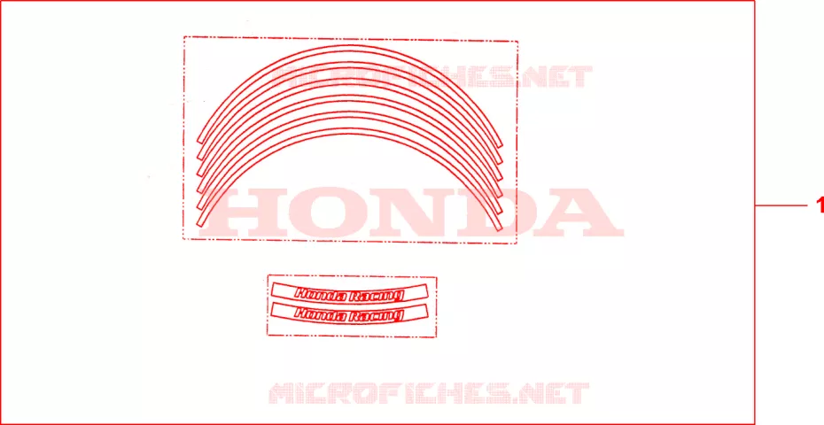 WIEL STICKERS SET YELLOW Honda MOTO 600 HORNET 2008  CB600FA7