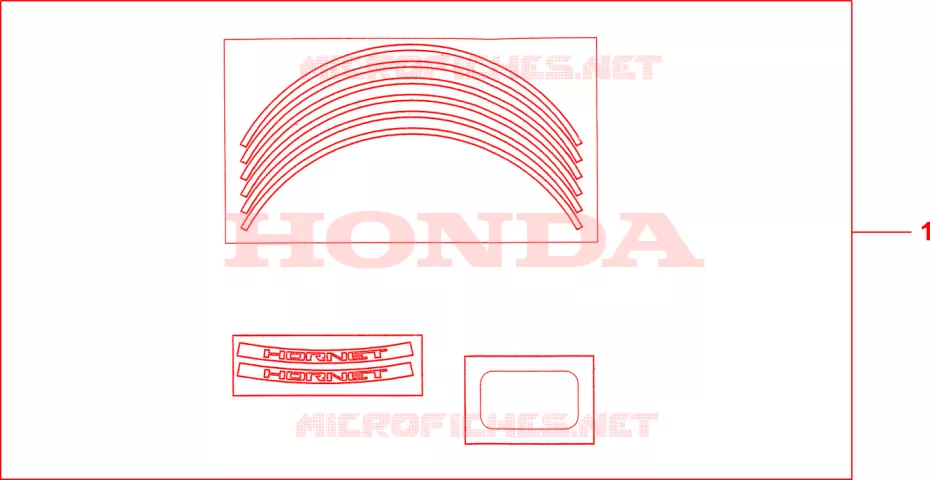 KIT WIEL STICKERS SE Honda MOTO 600 HORNET 2010  CB600FA