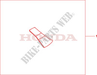 SWINGARM PAD voor Honda CB 1000 R ABS WHITE, BLACK 2011