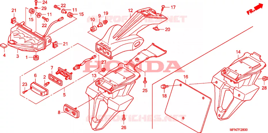 ACHTERLICHT Honda MOTO 1000 CB 2009  CB1000RA9