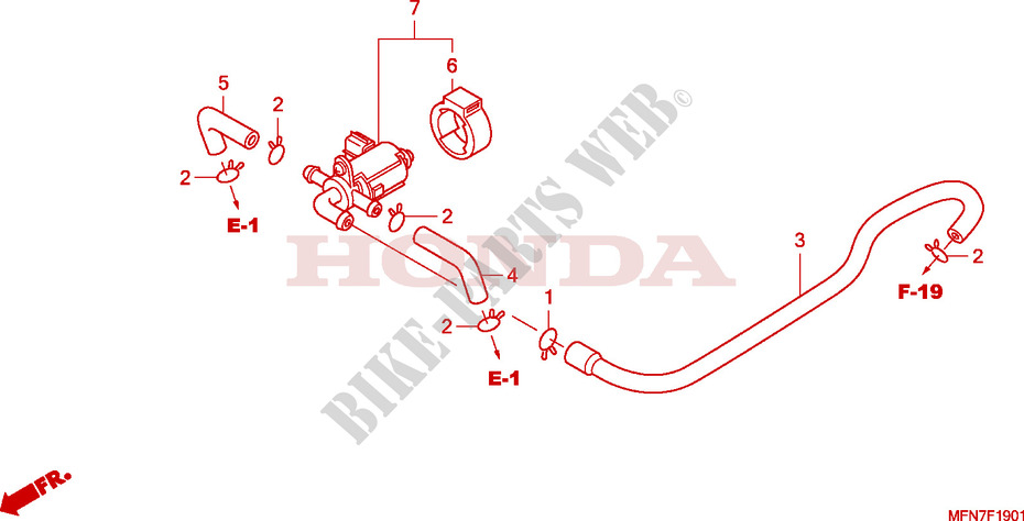 GAS RECYCLINGSYSTEEM voor Honda CB 1000 R 2008