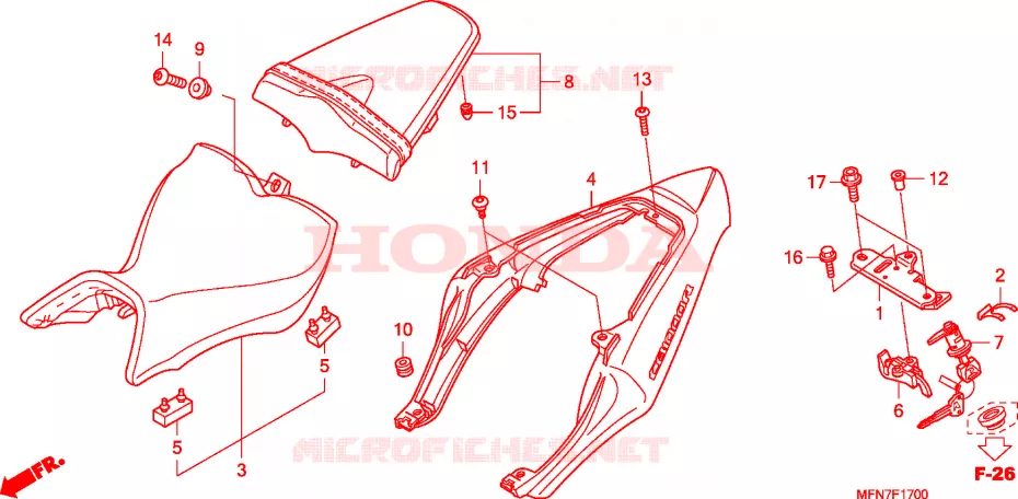ZITTING/ZITTING KAP Honda MOTO 1000 CB 2011  CB1000RB